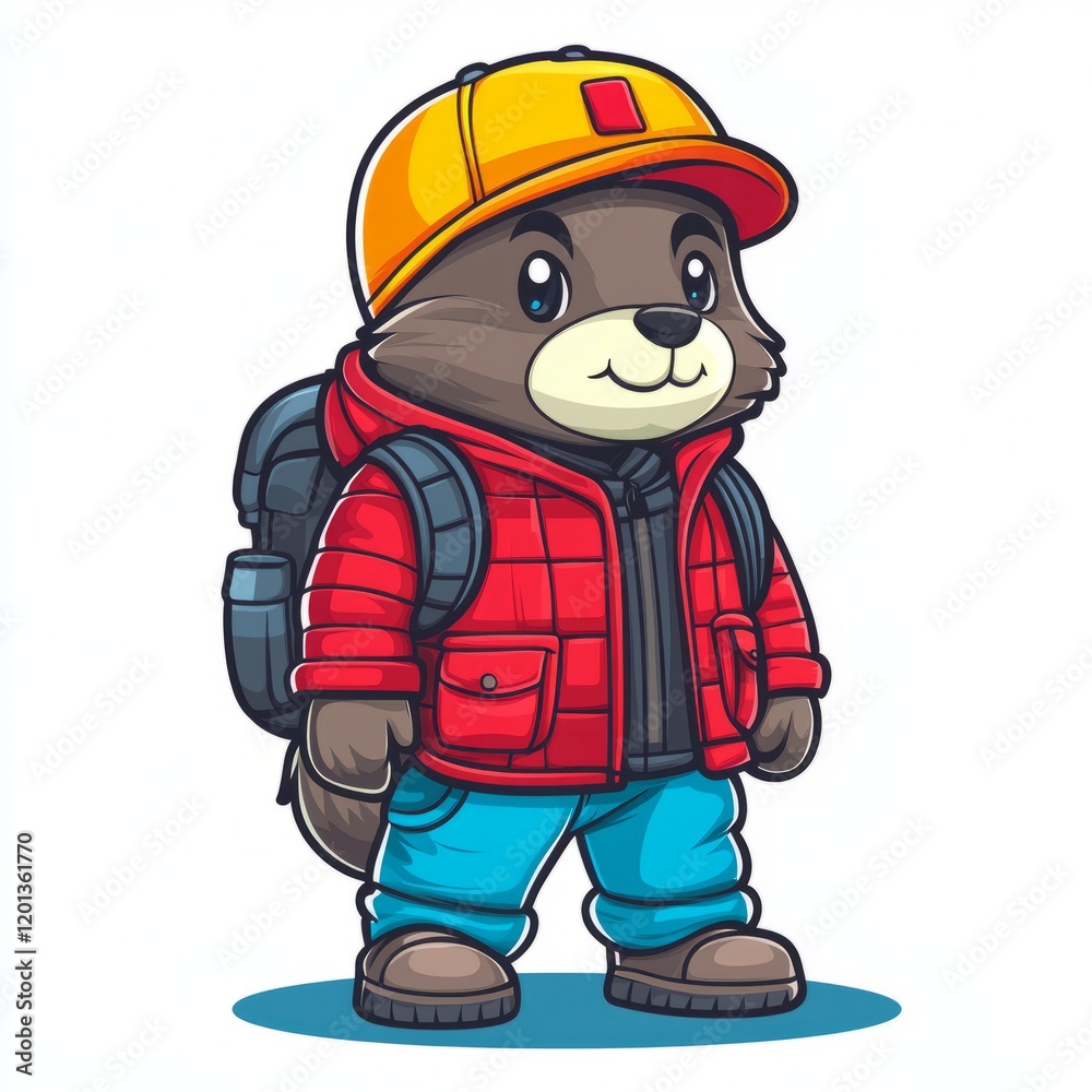 Adorable Bear Backpacker Ready For Adventure Adorable Bear Backpacker Ready For Adventure