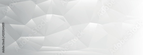 Geometric background with a modern style, featuring light gray tones. The background has a textured, faceted appearance. Gray background. Modern abstract geometric minimal background vector