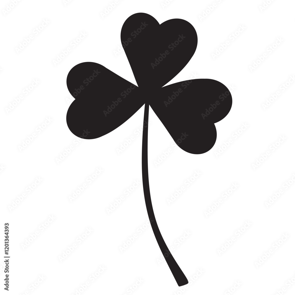 Good luck three leaf clover flat icon for apps and websites