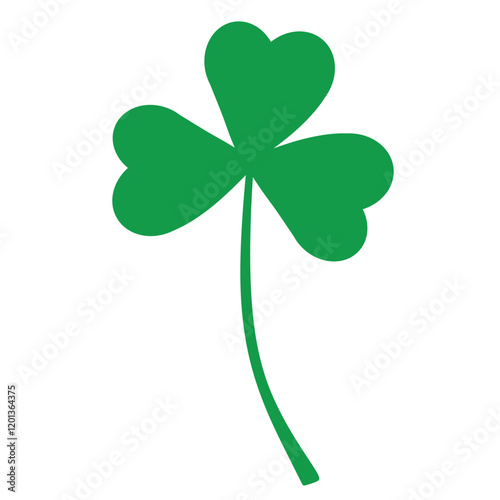 Good luck three leaf clover flat icon for apps and websites