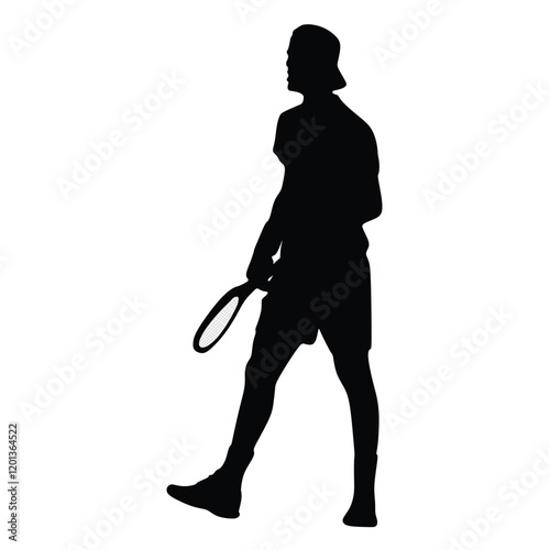 A tennis player man male sports person in silhouet