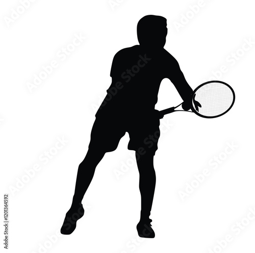 A tennis player man male sports person in silhouet