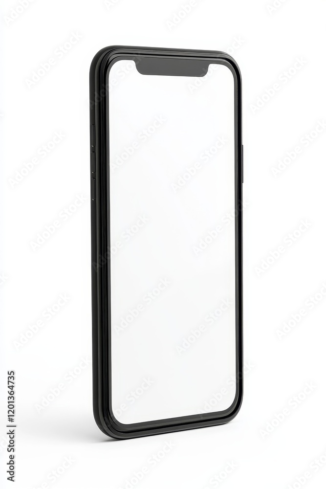 Smart Phone With Blank Screen Isolated, Generative AI
