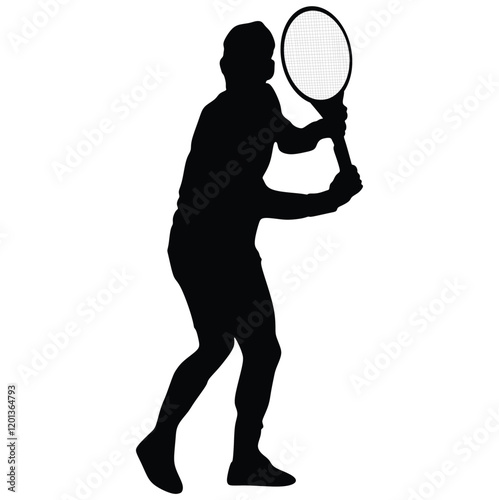 A tennis player man male sports person in silhouette