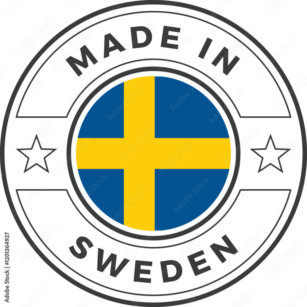 Made in Sweden Icon Vector Stamp Illustration