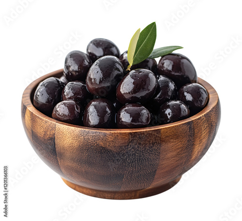 Wallpaper Mural Fresh black olives in a wooden bowl high fidelity food indoor natural lighting culinary isolated on transparent background png Torontodigital.ca
