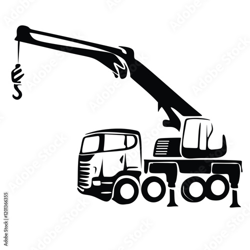 BIG TRUCK CRANE VECTOR