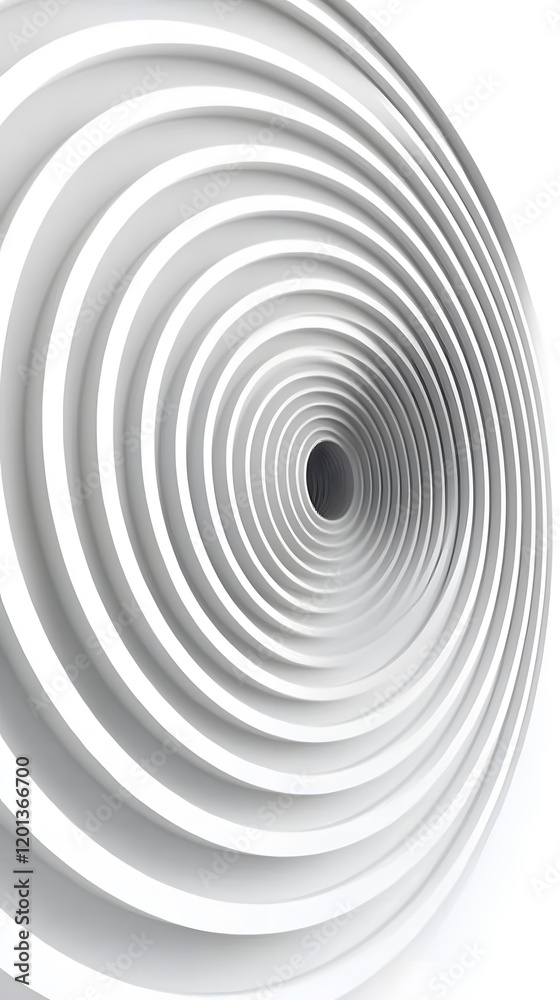 Obraz premium Hypnotic white circular patterns