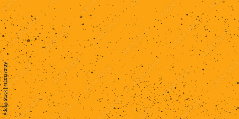 Retro bright yellow background featuring halftone dots, black spray paint splatters, ink stains, textured grunge Retro bright yellow background featuring halftone dots, black spray paint splatters, ink stains, textured grunge