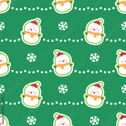 Snow man Santa Claus seamless pattern design for background, wallpaper, textile design, fabric, card , wrapping paper , notebook, diary cover, blanket, blanket for kids, decorative and etc.
