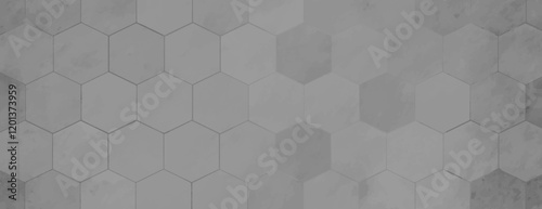 Gray hexagonal background, background with a modern geometric style, textured gray background, creating a sleek, uniform look. Minimal marble texture with hexagon pattern background vector