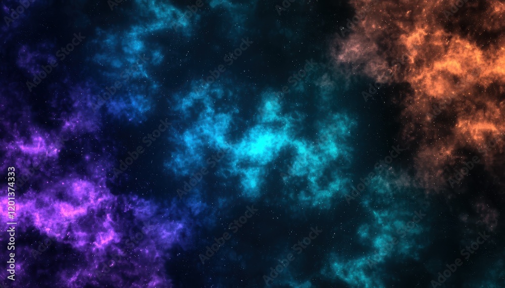 Dynamic cosmic nebula visualization digital art abstract background dark space high-resolution sci-fi concept