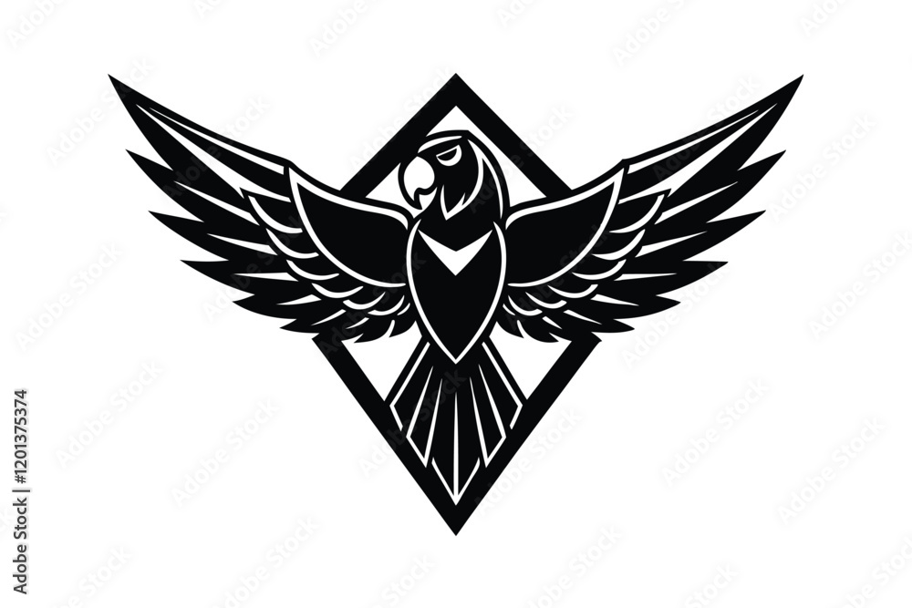 Obraz premium Macaw Logo Head Vector Illustration