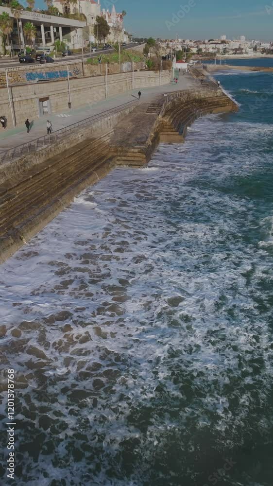 custom made wallpaper toronto digitalAerial View of Praia do Tamariz, Estoril, Portugal