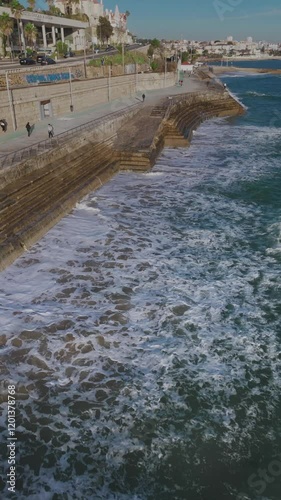 Wallpaper Mural Aerial View of Praia do Tamariz, Estoril, Portugal Torontodigital.ca