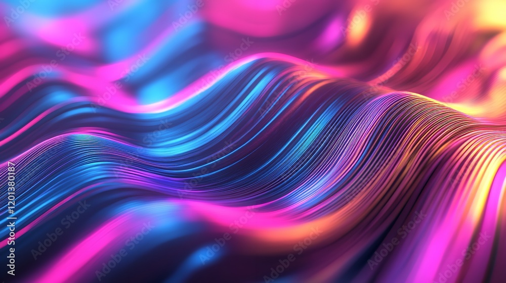 Obraz premium 3d rendering glowing lines neon lights abstract