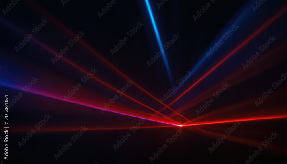 Fototapeta premium Bright spotlight shining on black background 2