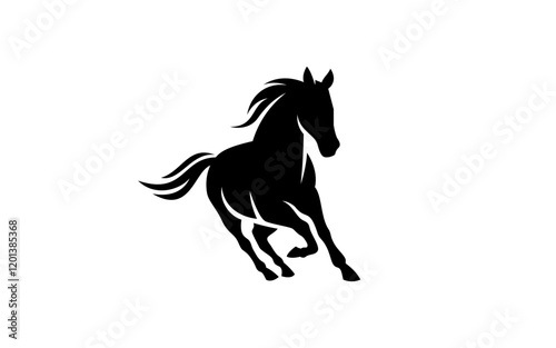 horse logo vector illustration, stallion logo template