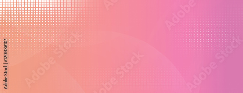Gradient pink and orange background with dotted texture. The background blends pink and orange hues with a modern, abstract style. Geometric gradient background vector. Pink background.