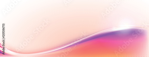 Abstract background with a smooth gradient of pink and orange. The background features a flowing wave design with pink and orange hues. Gradient wave background vector. Pink background.