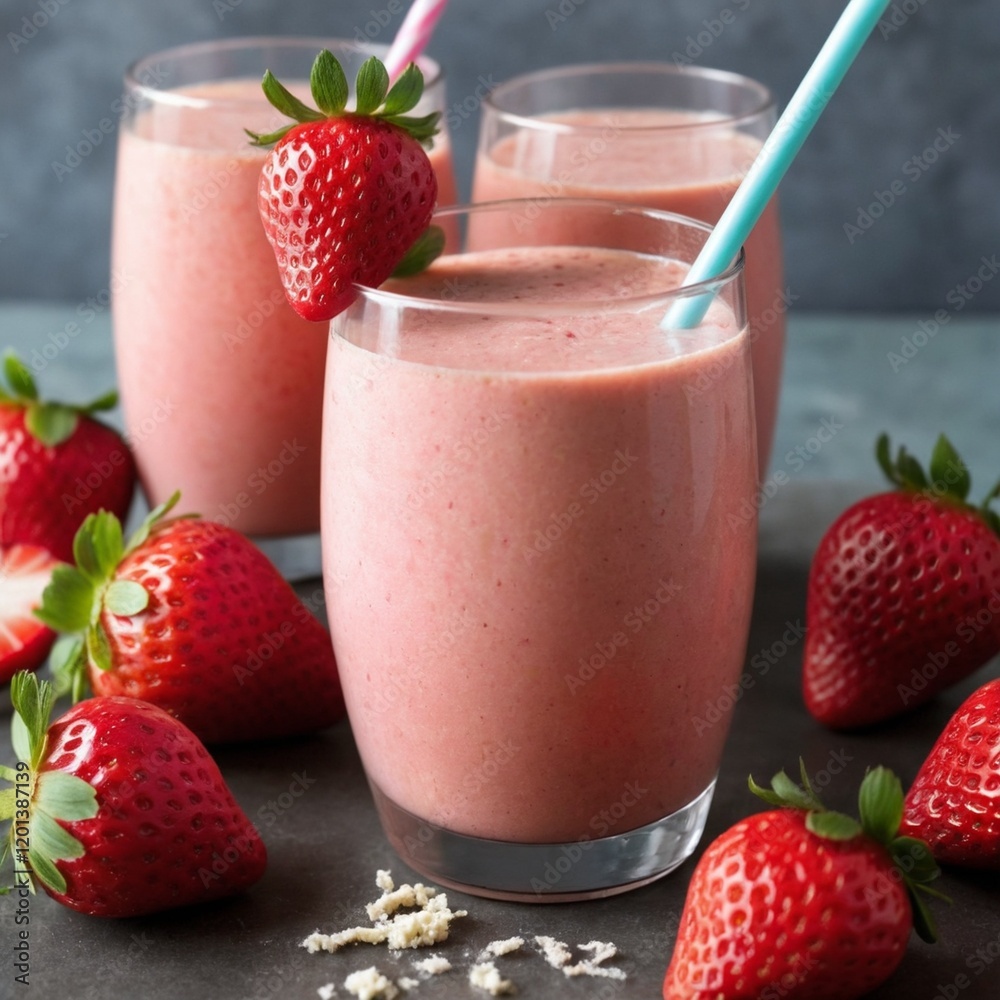 A revitalizing smoothie made from fresh strawberries and vanilla combines to create a deliciously chilled drink perfect for refreshing moments. Enjoy this strawberry smoothie A revitalizing smoothie made from fresh strawberries and vanilla combines to create a deliciously chilled drink perfect for refreshing moments. Enjoy this strawberry smoothie