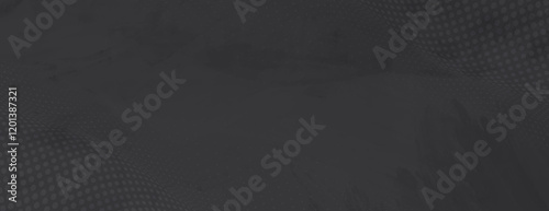 Dark gray background with a dotted texture, creating a modern, abstract background. The gray color adds depth and sophistication. Wave background vector. Black background.