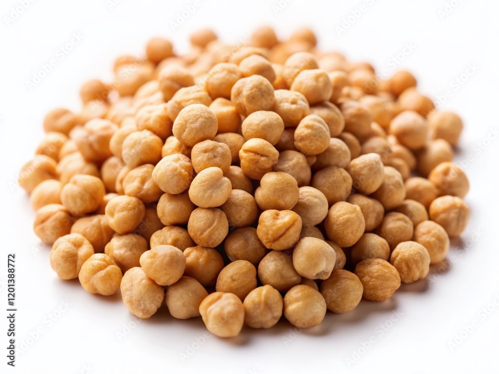 Overhead Tilt-Shift Photo of Isolated Dried Chickpeas Overhead Tilt-Shift Photo of Isolated Dried Chickpeas