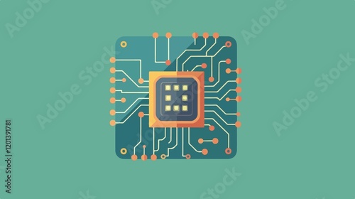 Electronic Transistor Icon Vector Isolated photo