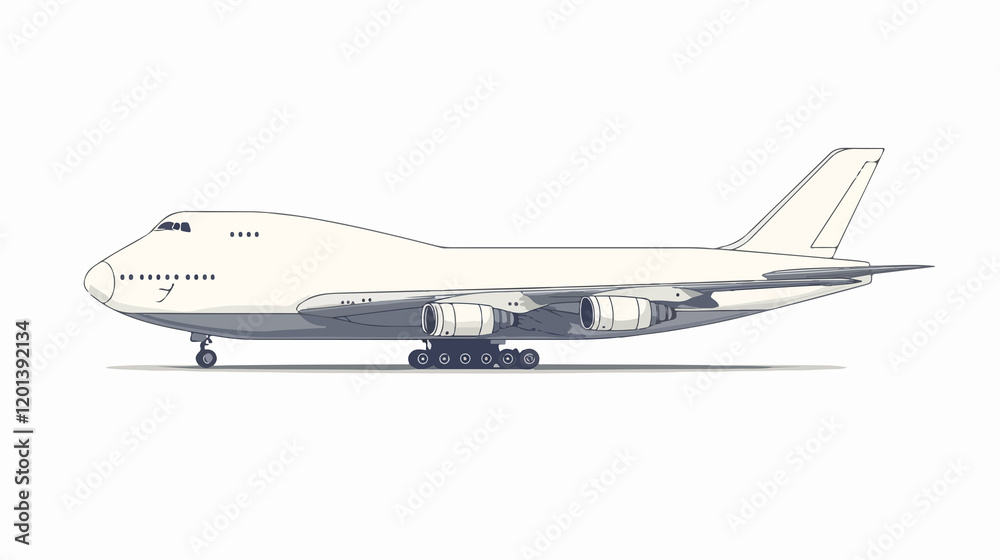 Flat Vector Illustration of Cargo Plane Air Transport Isolated for Graphic Design Projects Flat Vector Illustration of Cargo Plane Air Transport Isolated for Graphic Design Projects