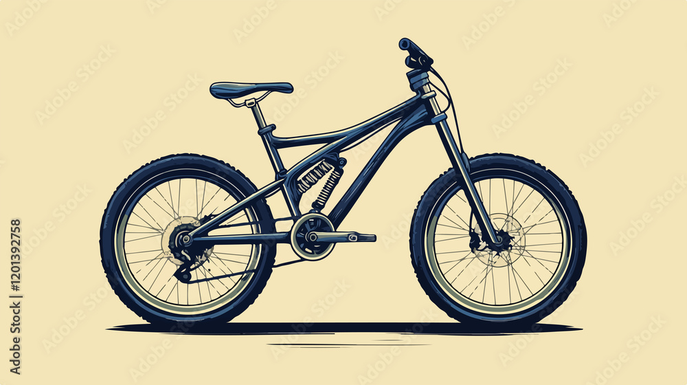 Fototapeta premium Top-selling Bike T-shirt Design Template in Flat Vector for Cyclists