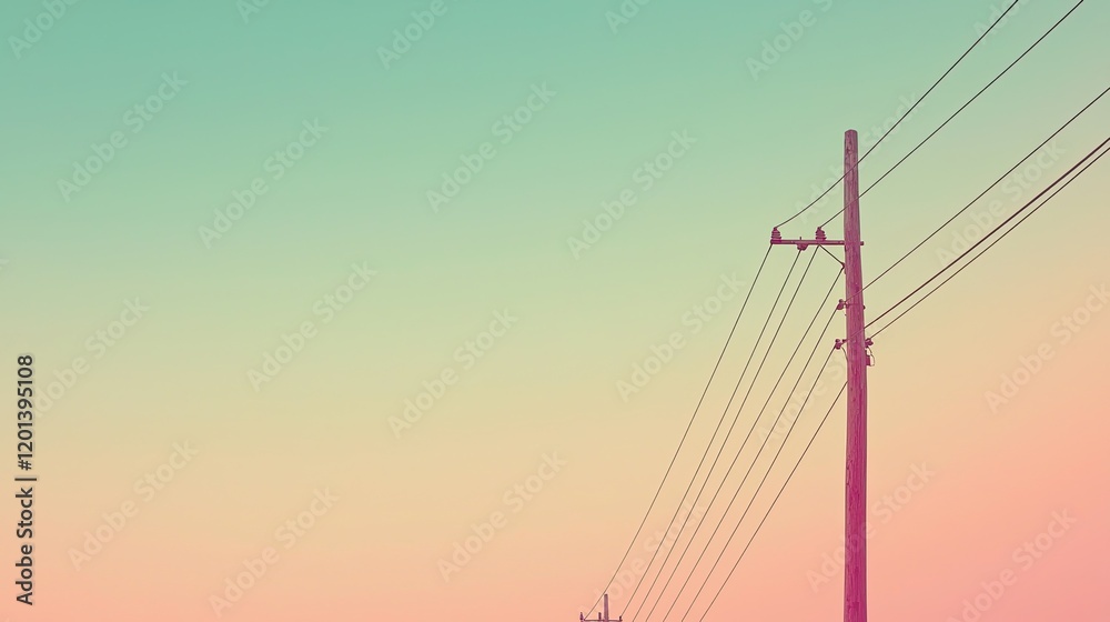 Fototapeta premium Abstract intersecting lines in vibrant gradient colors of pink, orange, and blue. The dynamic and modern composition evokes motion and creativity. Generative AI.
