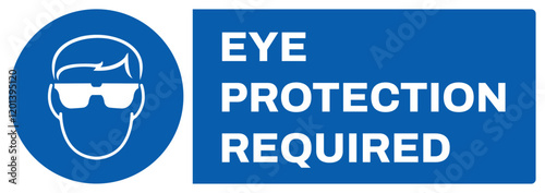 Free Download ISO mandatory safety signs uppercase text_eye protection required_landscape size 1/2 a4,a3,a2,a1	  - GFXLoad