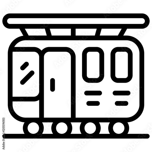 Cable Car Icon. Aerial Tramway Icon