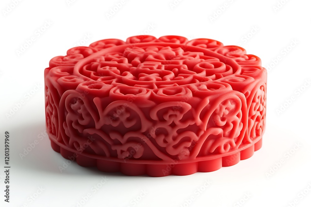 3D Chinese New Year Rice Cake Isolated on White 3D Chinese New Year Rice Cake Isolated on White