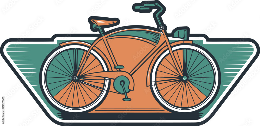 Fototapeta premium Silhouette Vector of a Bicycle Rider in Motion