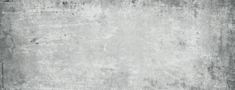 Fototapeta premium Grunge background with a textured, distressed look. Gray background with a rough, faded gray surface, creating a vintage feel. Rough concrete texture background. Gray background vector.