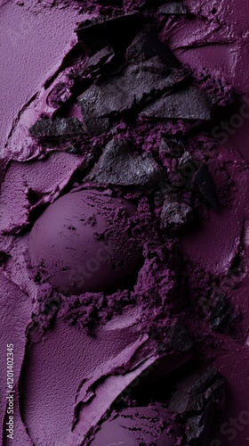 Stunning Deep Purple Ice Cream Texture: A Visual Feast for the Senses