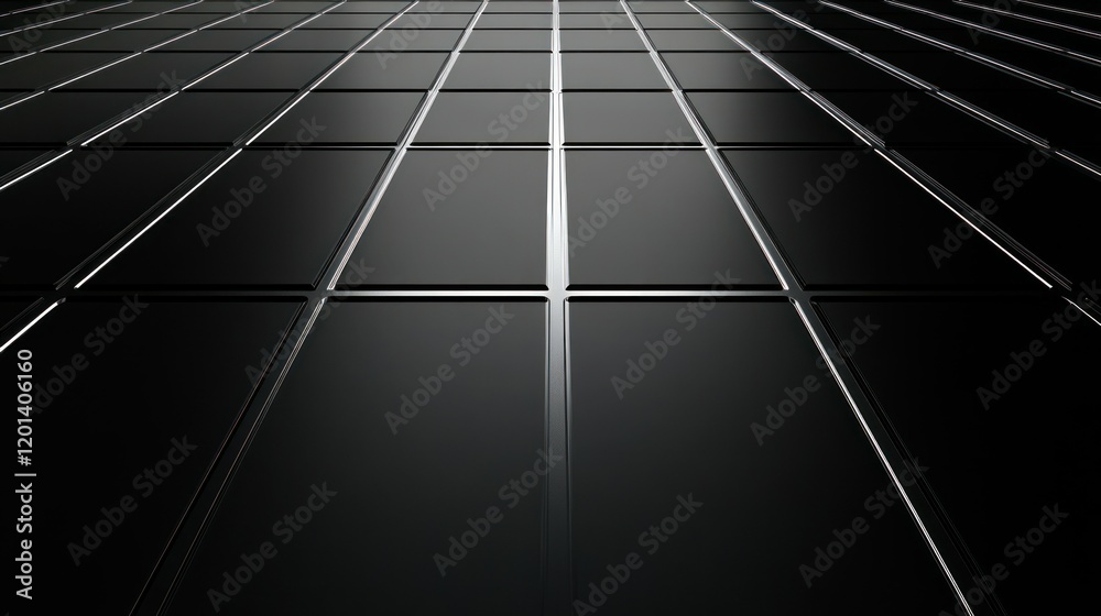 A sleek black background with diagonal silver metallic lines crossing the frame, reflecting light elegantly A sleek black background with diagonal silver metallic lines crossing the frame, reflecting light elegantly