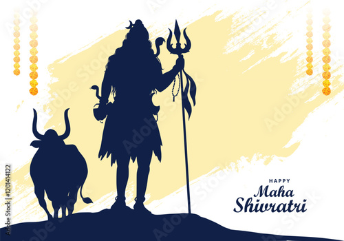 Hindu festival maha shivratri celebration card background