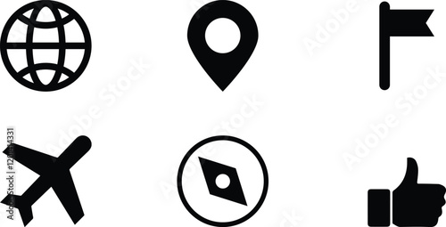 location map pin icon set. location icon design. set of location icons. modern map navigation set icons. Localization Icons