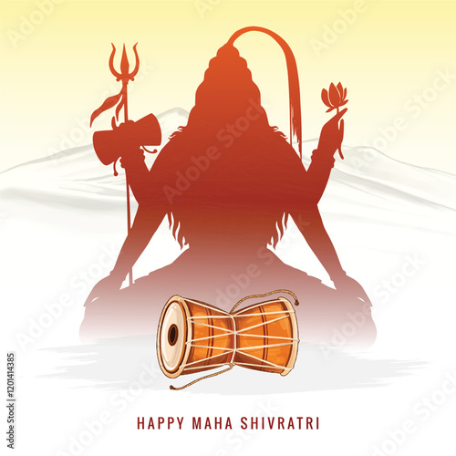 Indian hindu festival maha shivratri greeting card background