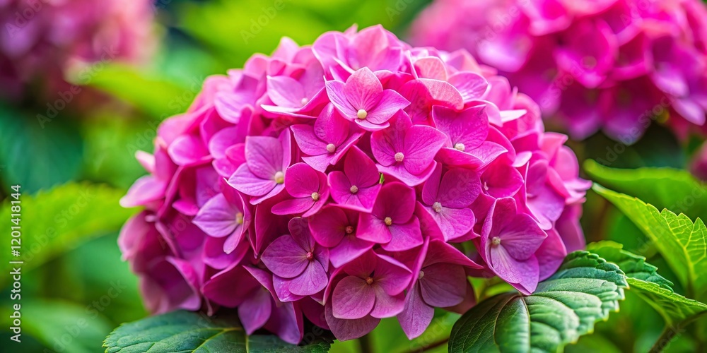 Pink Hydrangea Macro Photography: Delicate Petals, Vibrant Bloom Pink Hydrangea Macro Photography: Delicate Petals, Vibrant Bloom