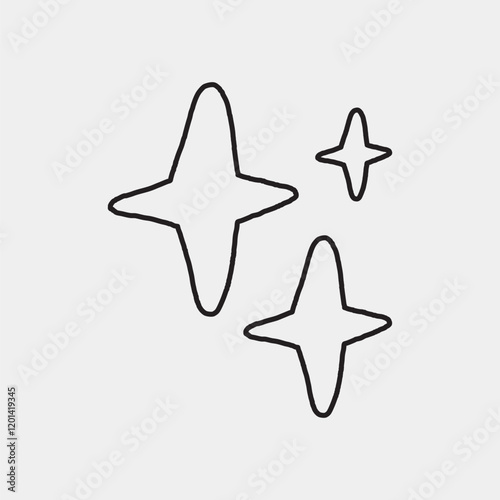 Minimalist star sparkle illustration vector