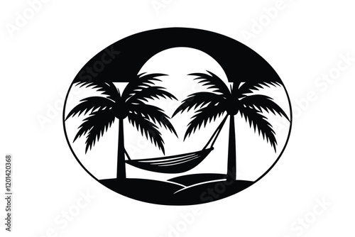 Generate a Beachfront Paradise Vector Logo 