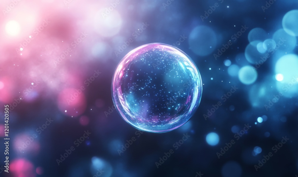A single large soap bubble rising slowly upwards through the air with a blurred background, empty space, upward movement, rising, gentle ascent, blur effec A single large soap bubble rising slowly upwards through the air with a blurred background, empty space, upward movement, rising, gentle ascent, blur effec