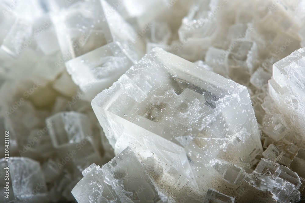 Sparkling mineral crystals forming intricate cubic structures, creating a mesmerizing natural pattern Sparkling mineral crystals forming intricate cubic structures, creating a mesmerizing natural pattern