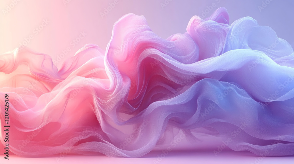 Dreamy pink and white abstract clouds adorned with gentle swirls and pastel colors Dreamy pink and white abstract clouds adorned with gentle swirls and pastel colors