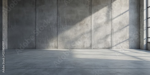 Empty concrete floor and wall create a minimalist space  showcasing the stark beauty of an empty concrete floor and wall  ideal for various design and artistic projects.