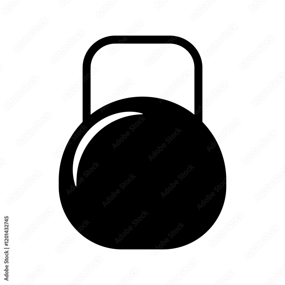 Fototapeta premium Kettlebell vector icon. Kettlebell icon Kettle bell Icon design very creative design. 