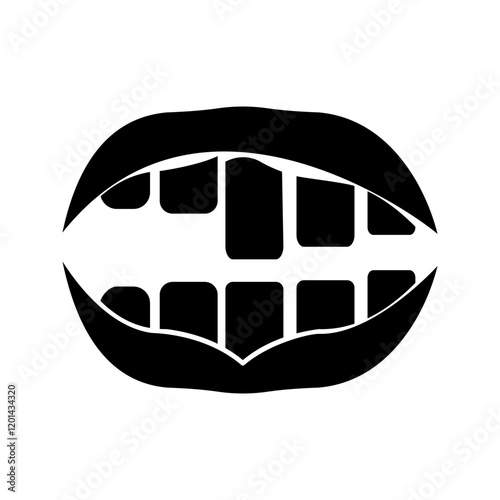 Orthodontic silicone trainer. Invisible braces aligner, retainer. Medical icon, linear pictogram, sign. Editable vector illustration in thin outline style isolated on a white background.
